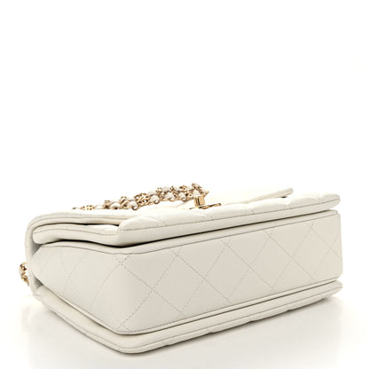 Chanel Caviar Quilted Coco First Flap White 4 of 11