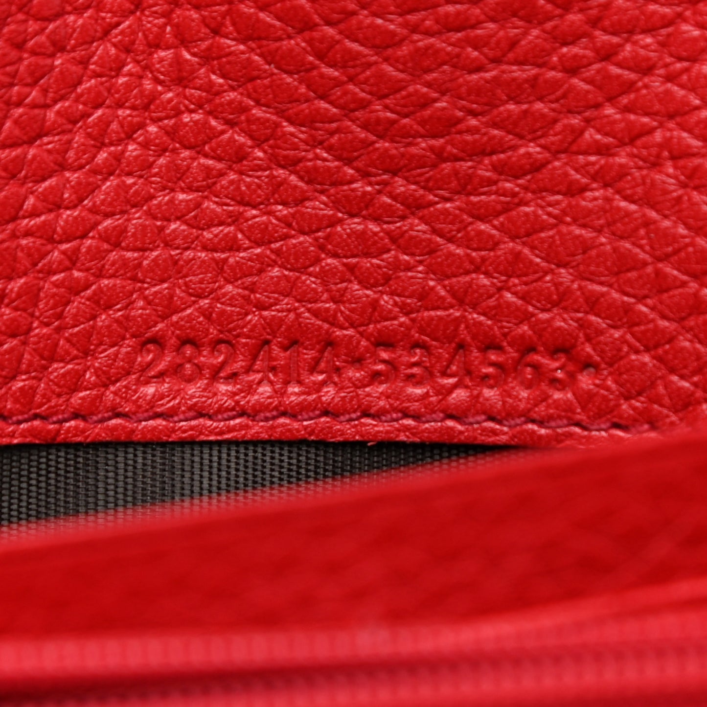 Pebbled Calfskin Large Soho Continental Wallet Red