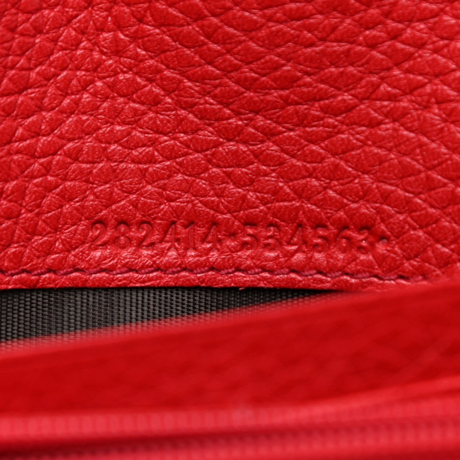 Gucci Pebbled Calfskin Large Soho Continental Wallet Red 7 of 8