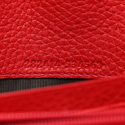 Gucci Pebbled Calfskin Large Soho Continental Wallet Red 7 of 8
