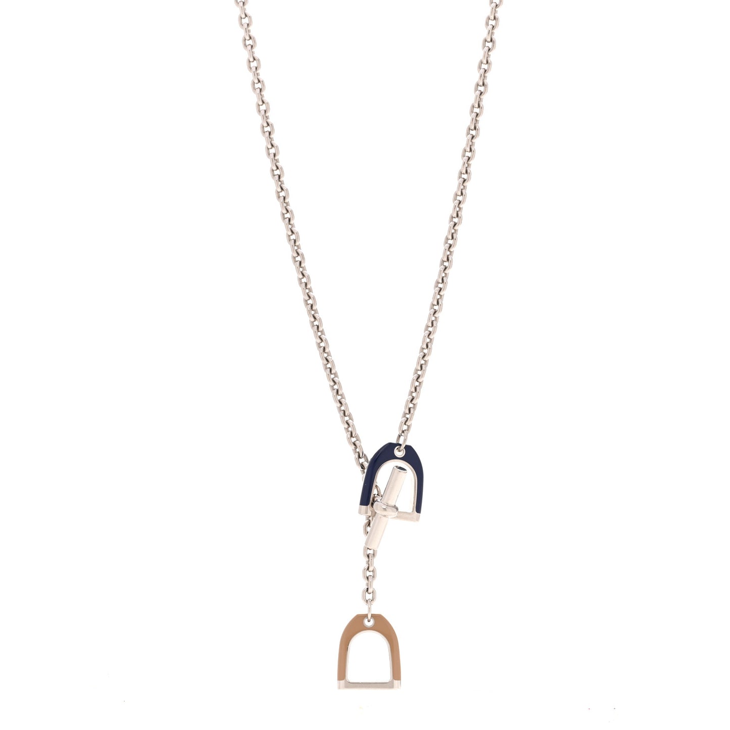 Palladium Lacquered Etrier Necklace