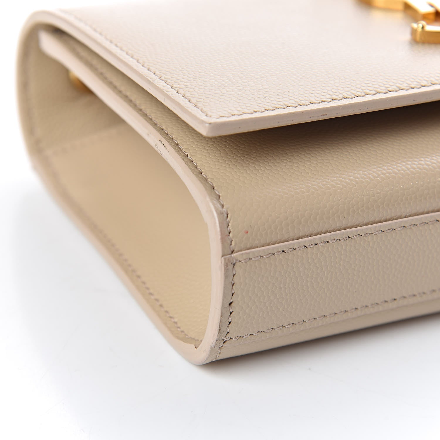 Saint Laurent Grain De Poudre Small Monogram Kate Satchel Nude Powder 8 of 14