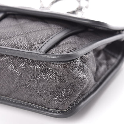 Chanel Caviar Quilted Large French Riviera Flap Dark Grey 6 of 14