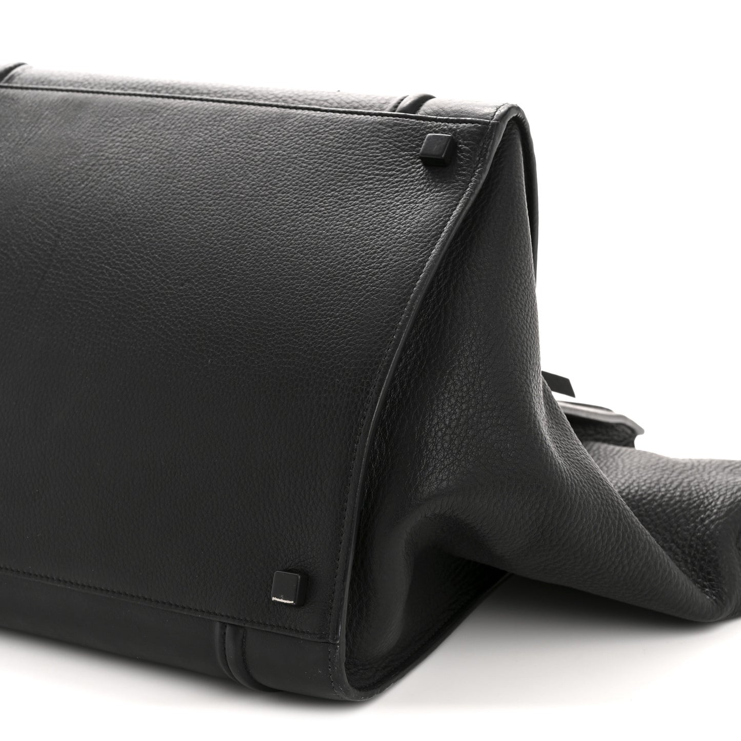 Grained Calfskin Medium Phantom Luggage Black