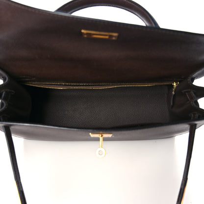 Hermes Epsom Kelly Sellier 32 Chocolate 5 of 13