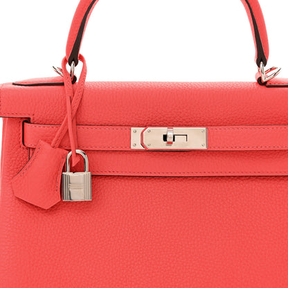 Hermes Taurillon Clemence Kelly Retourne 28 Rose Texas 8 of 11