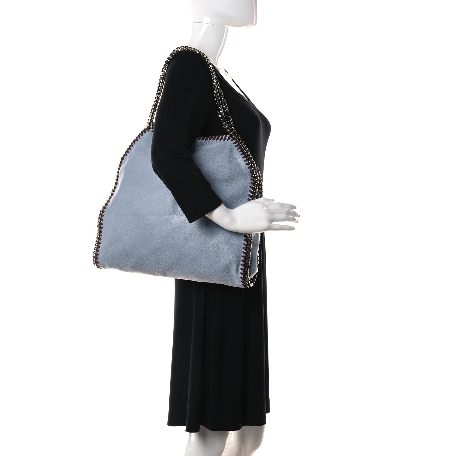 Stella McCartney Shaggy Deer Small Falabella Tote Ice Blue 2 of 14