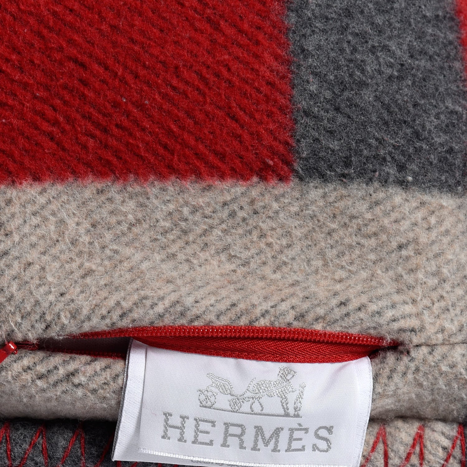 Hermes Wool Cashmere Avalon Bayadere Pillow PM 3 of 3