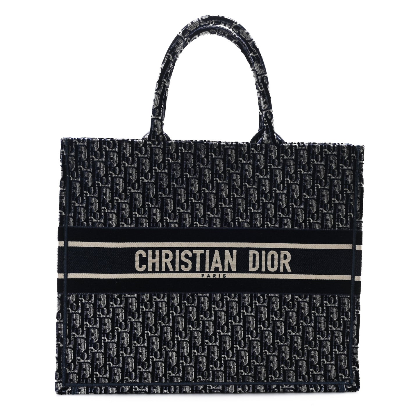 Oblique Velvet Large Book Tote Blue Multicolor
