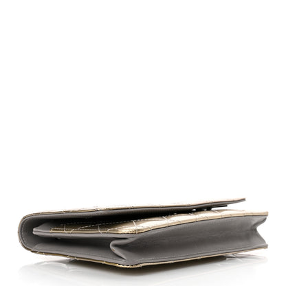 Chanel Striated Patent Quilted Wallet On Chain WOC Beige 3 of 9