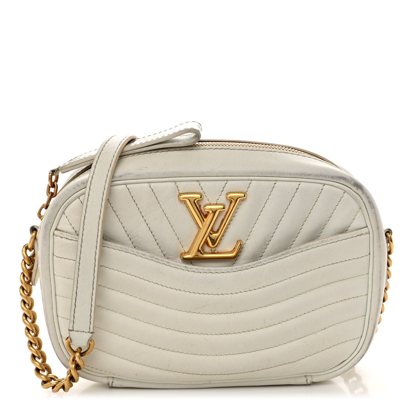 Calfskin New Wave Camera Bag White