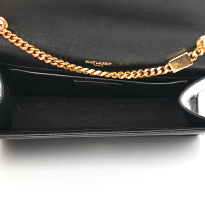 Saint Laurent Grain De Poudre Medium Classic Monogram Kate Satchel Black 5 of 12