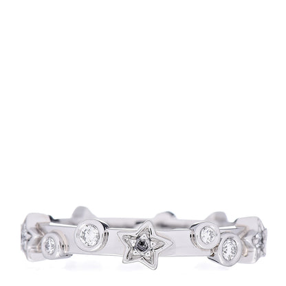 Chanel Platinum Diamond Comete Band Ring 47 4 1 of 5