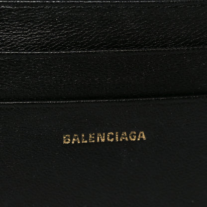 Balenciaga Shiny Box Calfskin Hourglass Compact Wallet Black 6 of 8