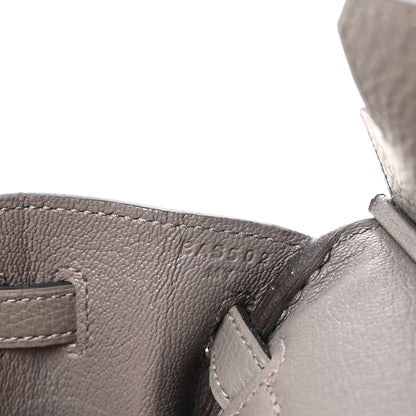Hermes Togo Birkin 25 Gris Meyer 7 of 10