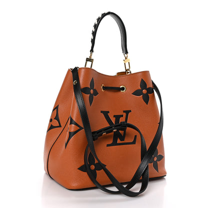 Louis Vuitton Empreinte Monogram Giant Crafty Neonoe MM Caramel Black 4 of 12