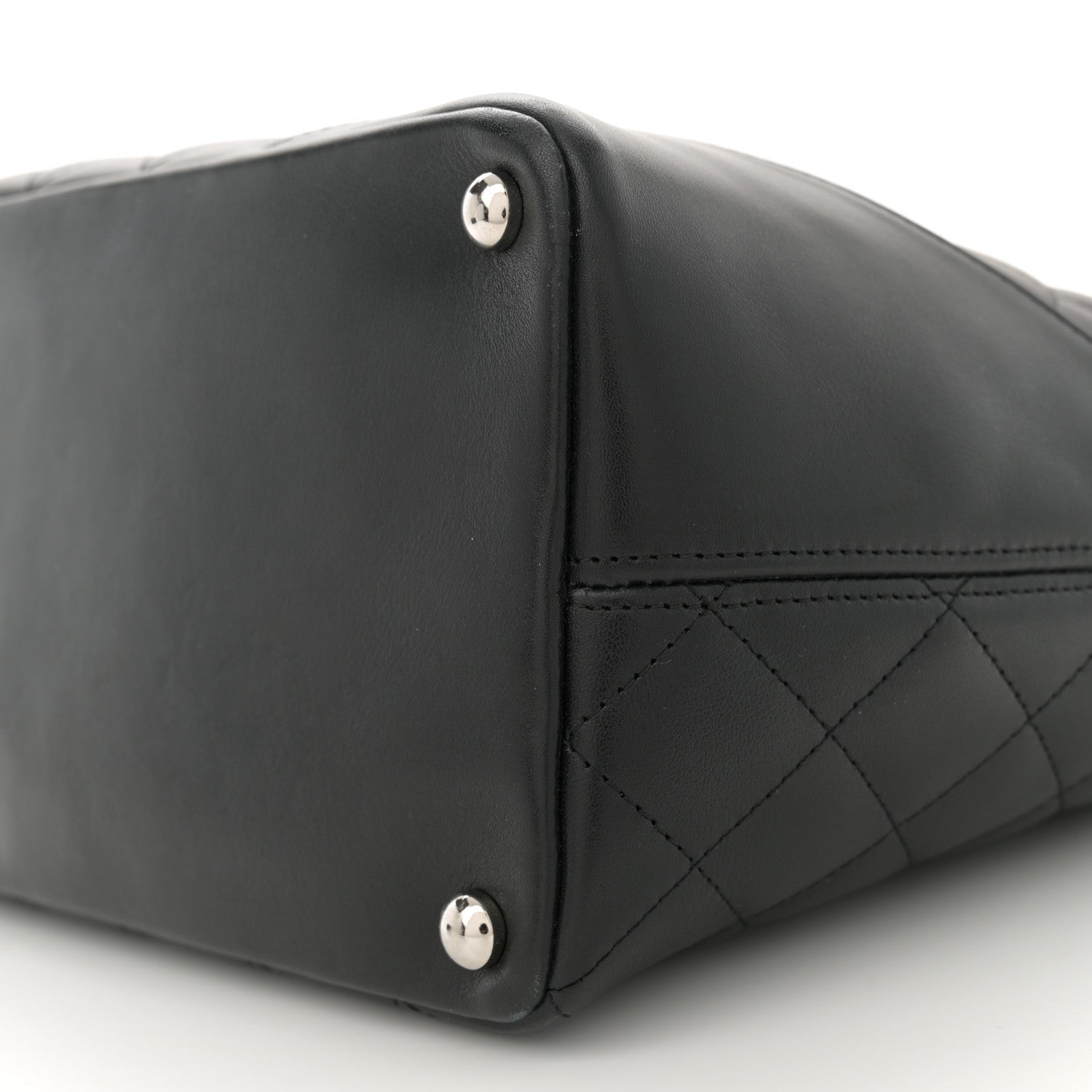 Chanel Calfskin Quilted Medium Cambon Tote Black White 10 of 10