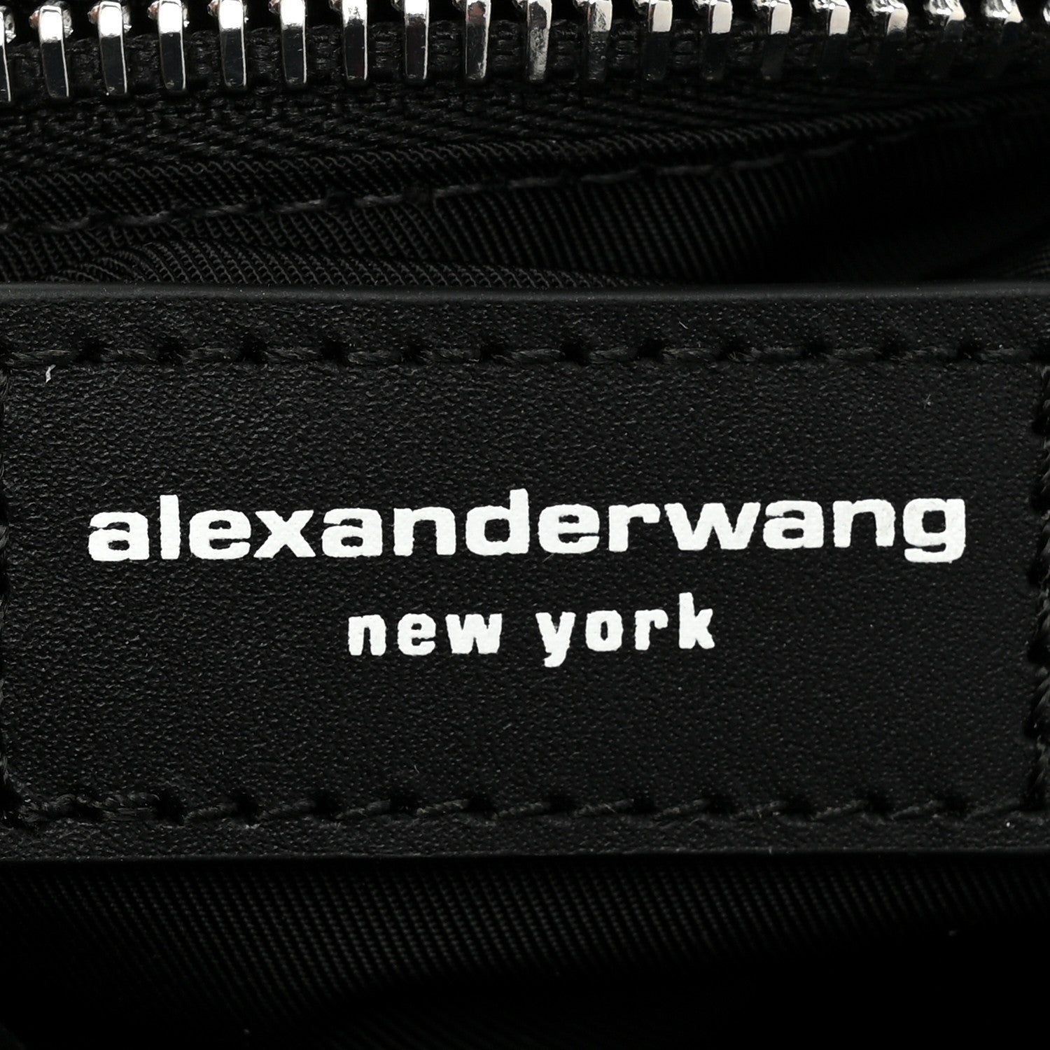 Alexander Wang Velvet Crystal Rhinestone Mini Scrunchie Bag Black Silver 6 of 9