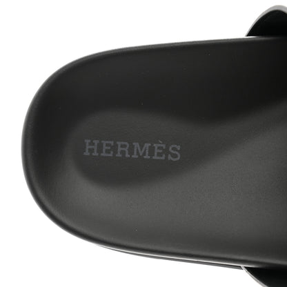Hermes Calfskin Womens Chypre Sandals 38.5 Black 7 of 9