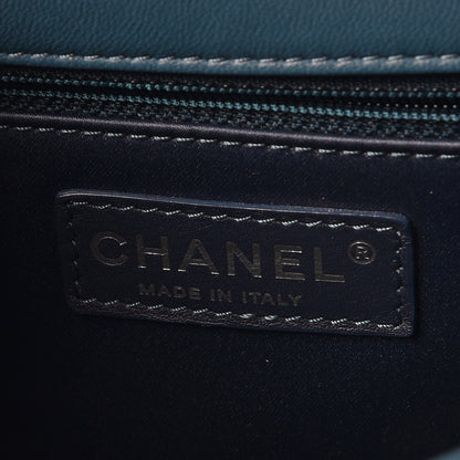 Chanel Lambskin Quilted Medium Easy Carry Flap Blue 6 of 8