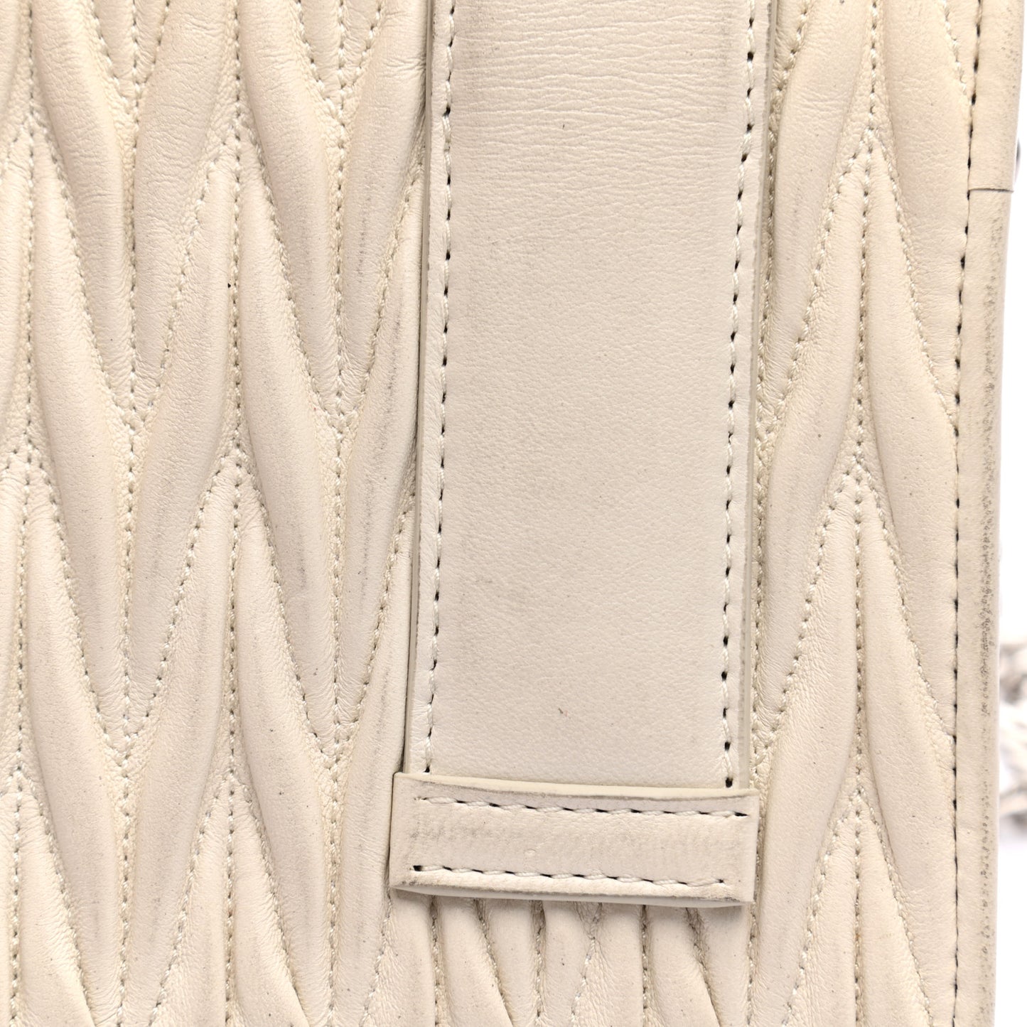 Nappa Matelasse Crystal Embellished Shoulder Bag White