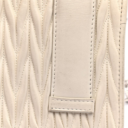Miu Miu Nappa Matelasse Crystal Embellished Shoulder Bag White 9 of 13