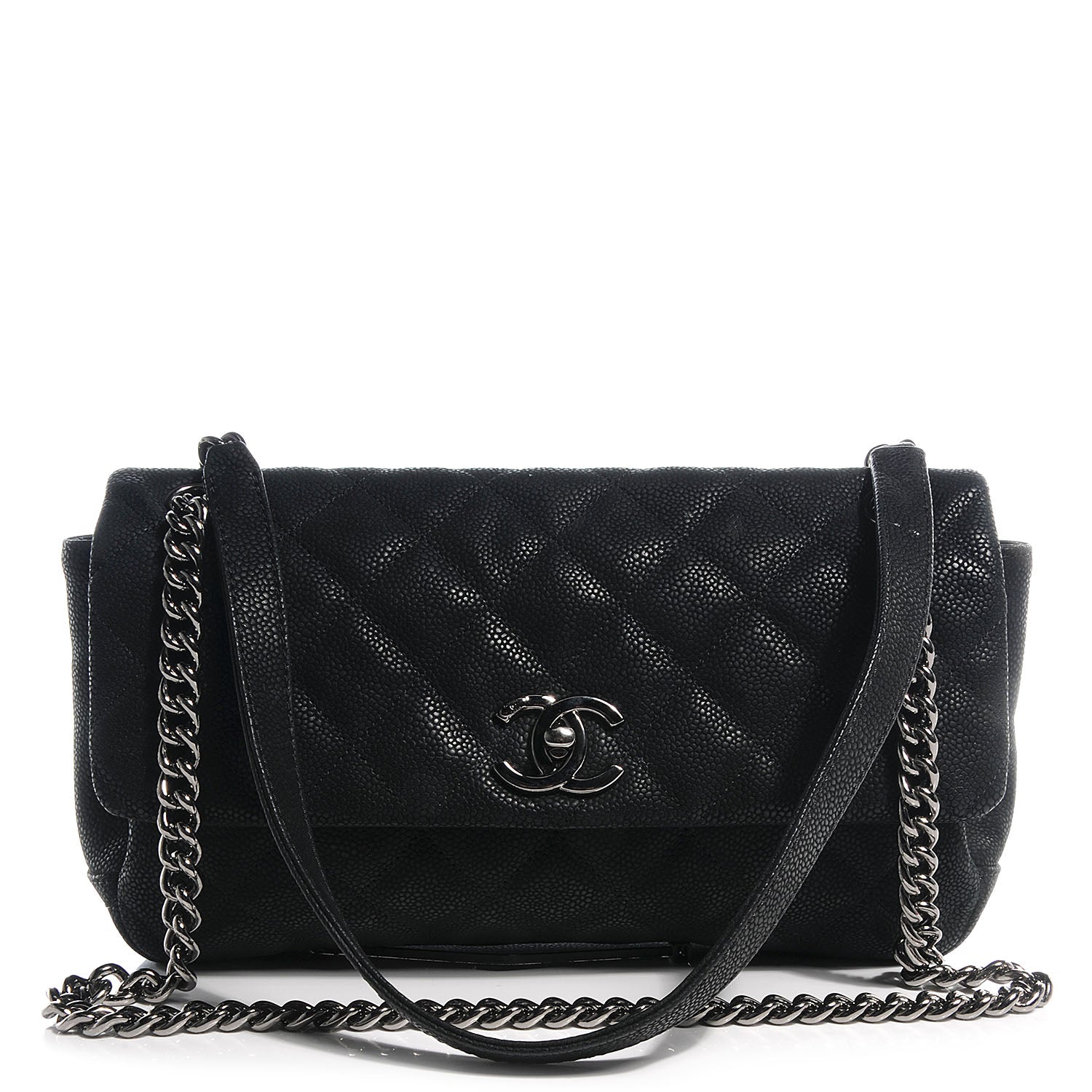 Chanel Iridescent Caviar Small Lady Pearly Flap Black 1 of 8