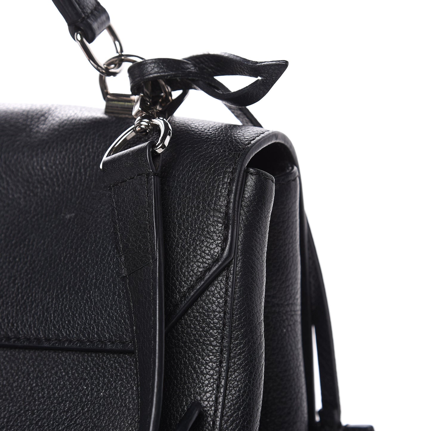 Soft Calfskin Lockme II Top Handle Black