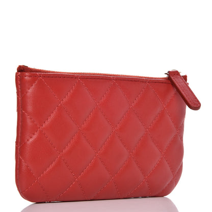 Chanel Lambskin Quilted Small Casino Cosmetic Case Red 3 of 9