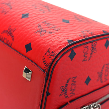 MCM Visetos Medium Essential Boston Bag Red 12 of 14