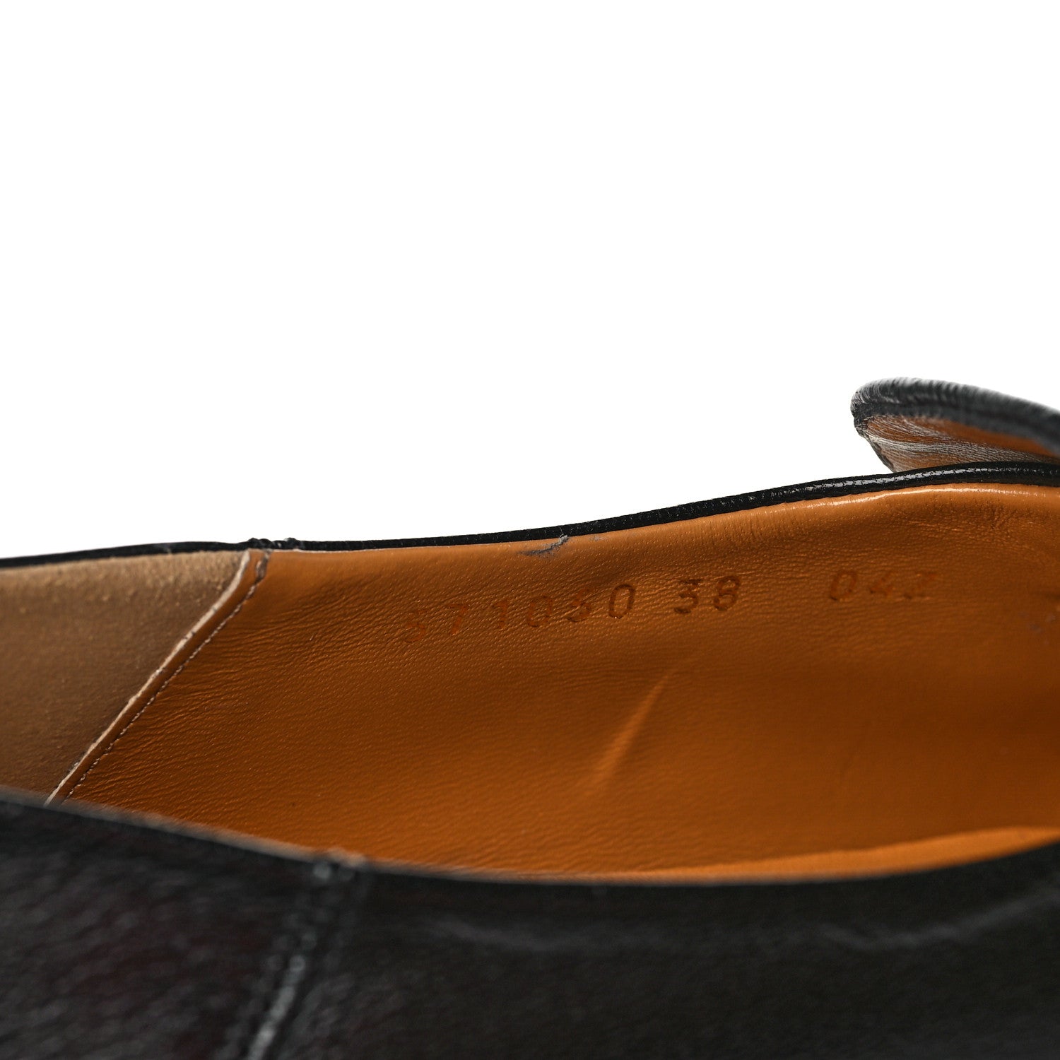 Gucci Goatskin Womens Horsebit Mid-Heel Loafers 38 Black 6 of 8
