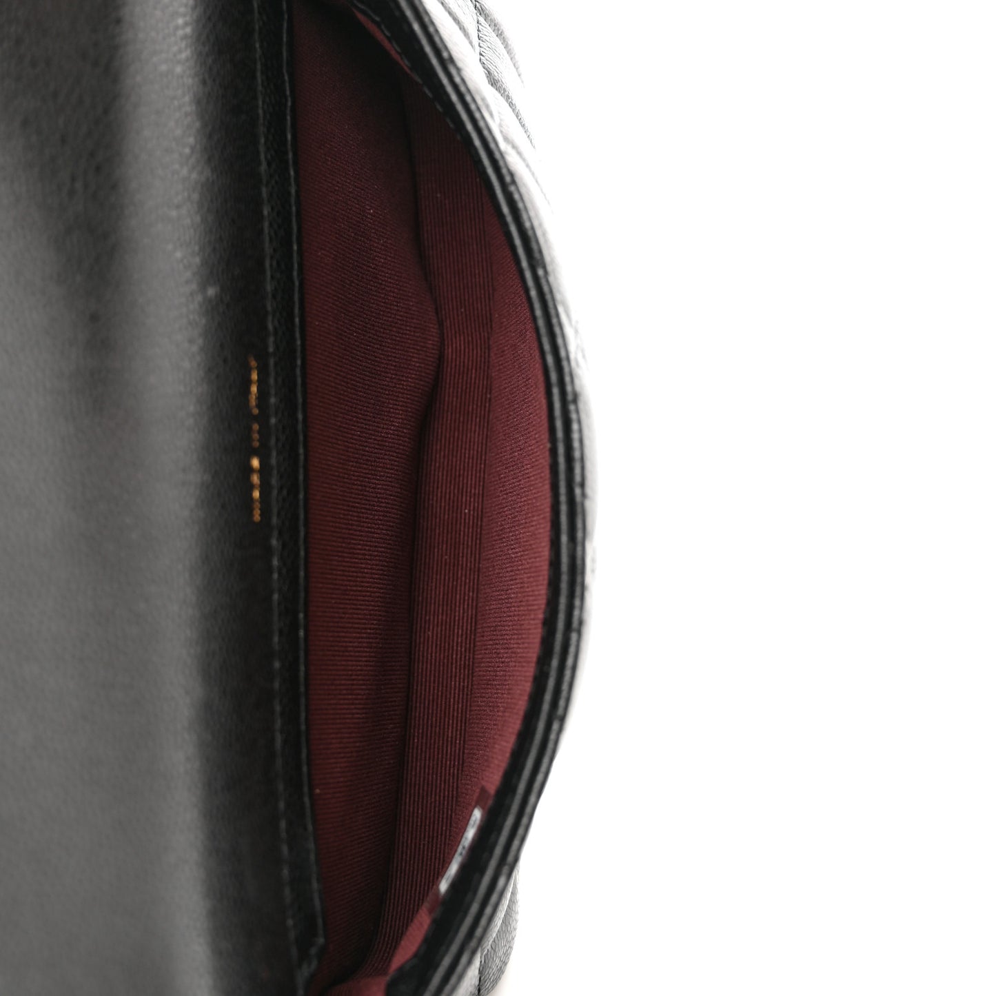 Caviar Quilted Flap Phone Holder With Chain Black