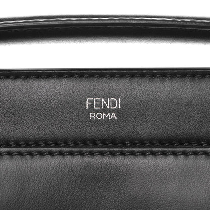 Fendi Vitello Baltico Dolce DotCom Satchel Black Blue Royal 10 of 10