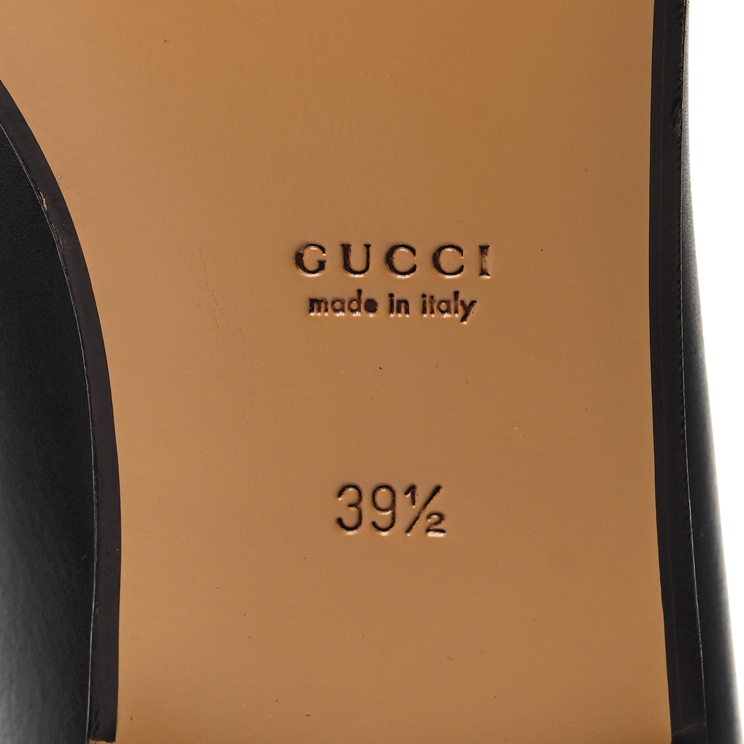 Gucci Calfskin Womens Jordaan Loafers 39.5 Black 7 of 8
