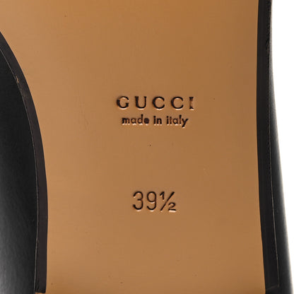 Gucci Calfskin Womens Jordaan Loafers 39.5 Black 7 of 8