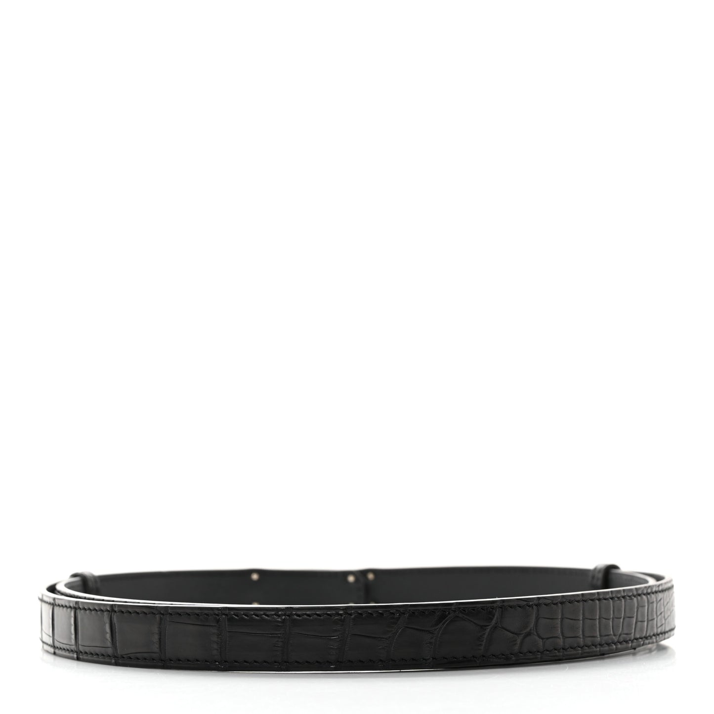 Matte Alligator Kelly Belt Black