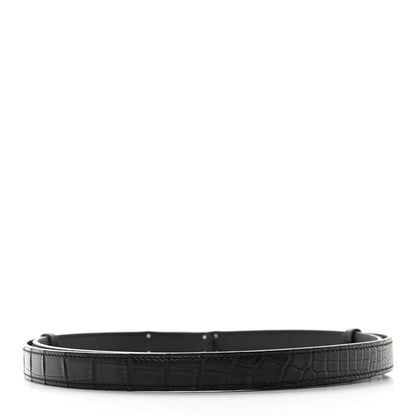 Hermes Matte Alligator Kelly Belt Black 2 of 5
