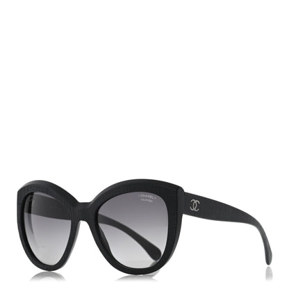 Chanel Tweed Effect CC Polarized Butterfly Signature Sunglasses 5332 Grey 1 of 8