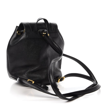 MCM Grained Calfskin Studded Drawstring Backpack Black 2 of 12