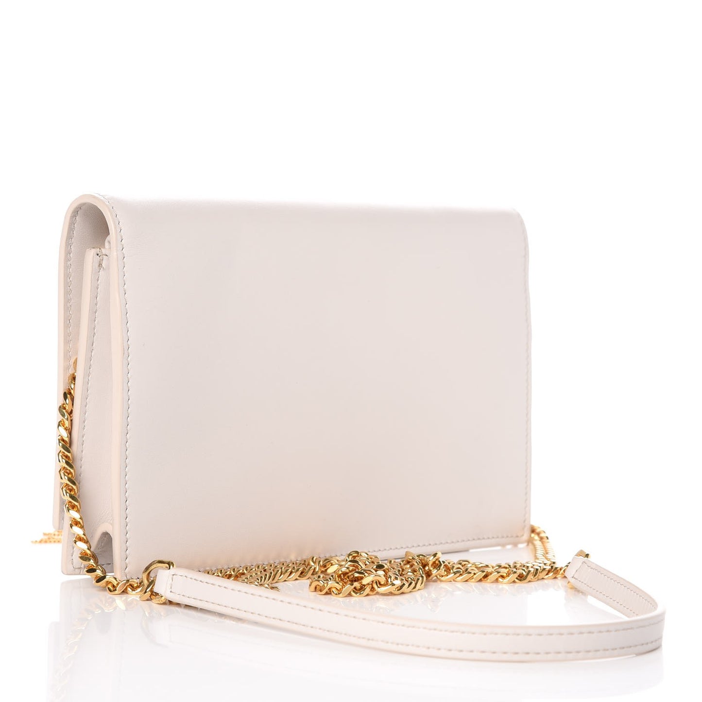 Smooth Calfskin Classic Monogram Kate Tassel Chain Wallet Porcellana