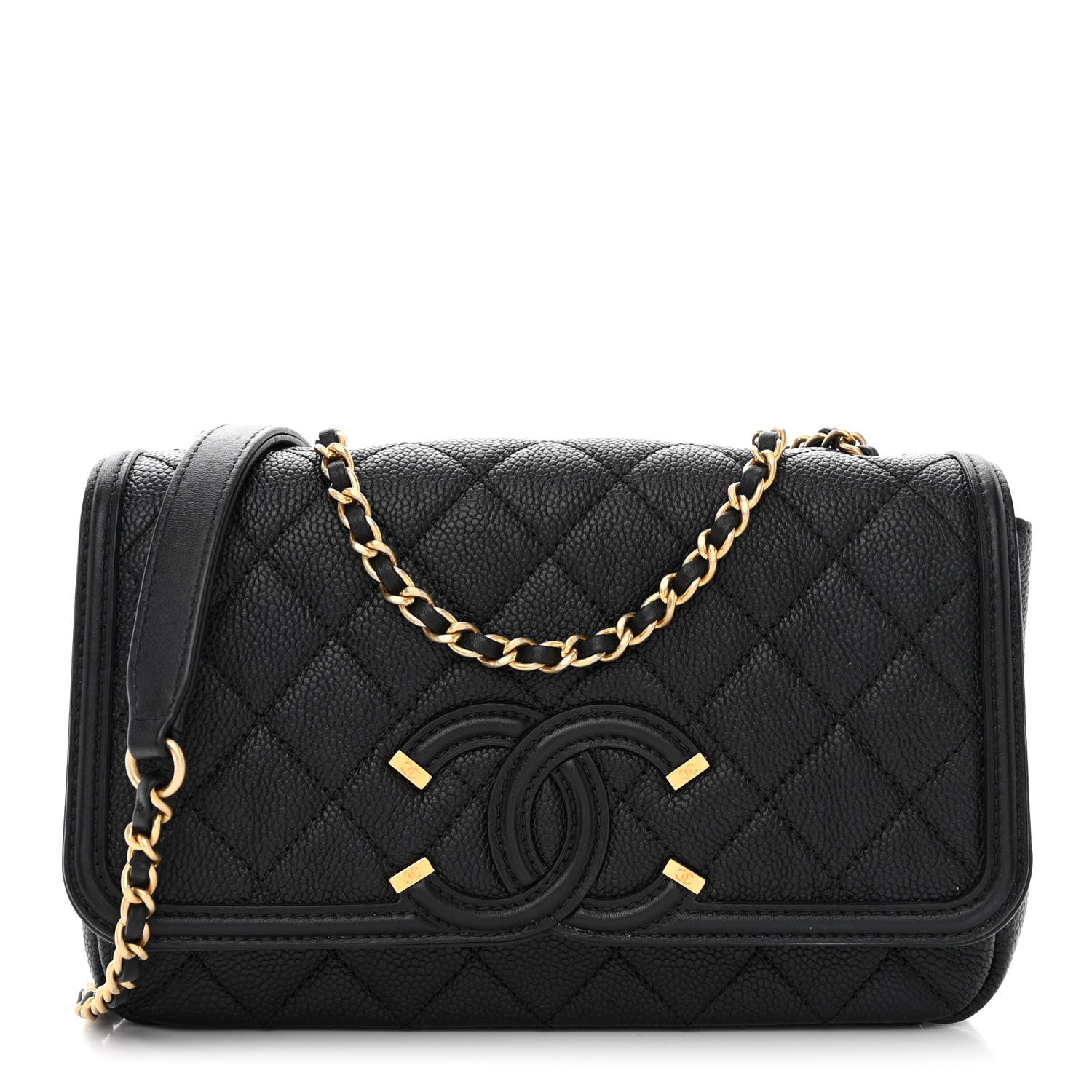 Chanel Caviar Quilted Small CC Filigree Flap Black 1 of 13