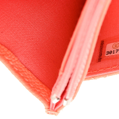 Chanel Caviar Quilted Wallet on Chain WOC Coral 7 of 12