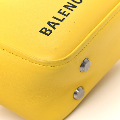 Balenciaga Shiny Day Calfskin Logo S Triangle Duffle Jaune Black 5 of 11