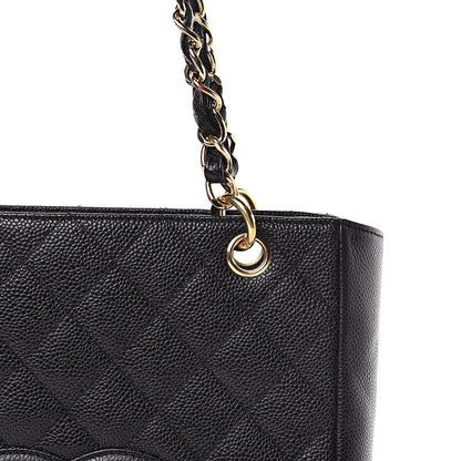 Chanel Caviar Quilted Petit Shopping Tote PST Black 10 of 11