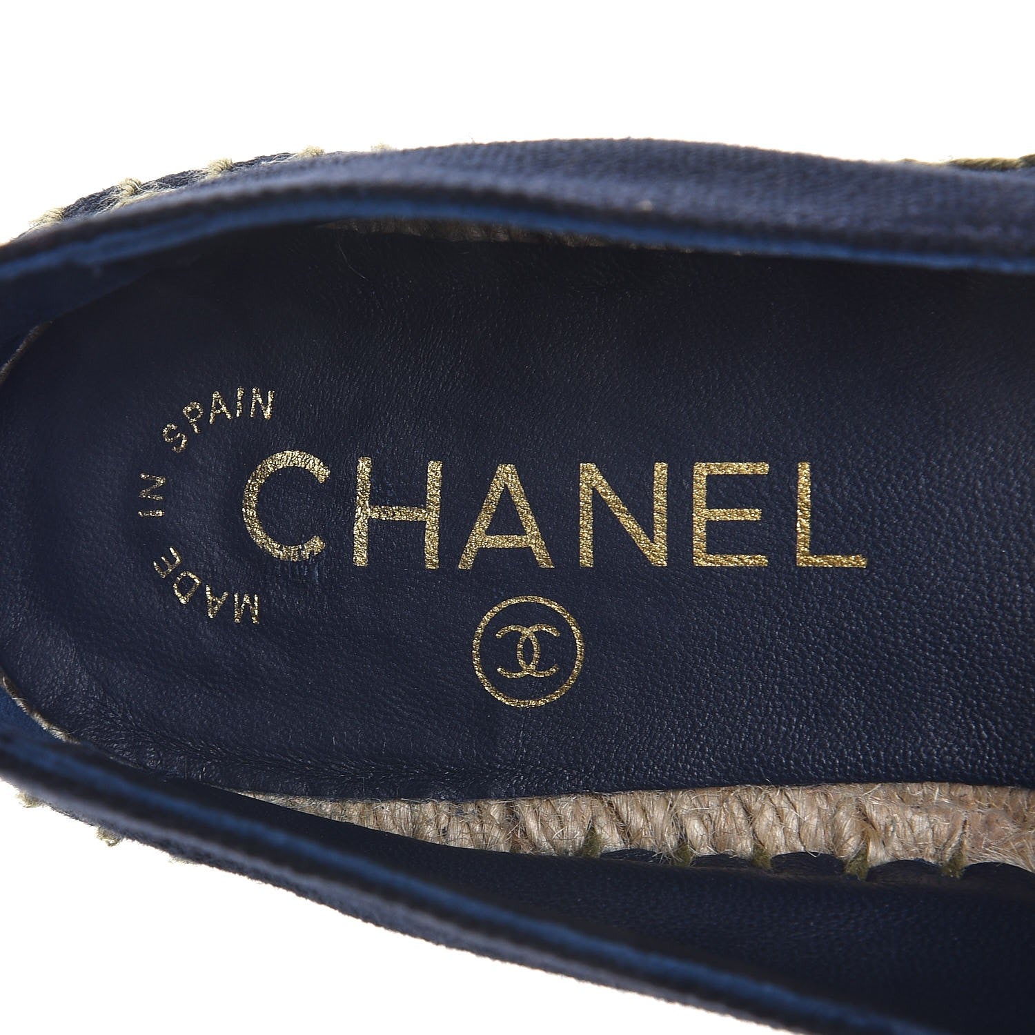 Chanel Fabric CC Espadrilles 38 Blue Green 6 of 12