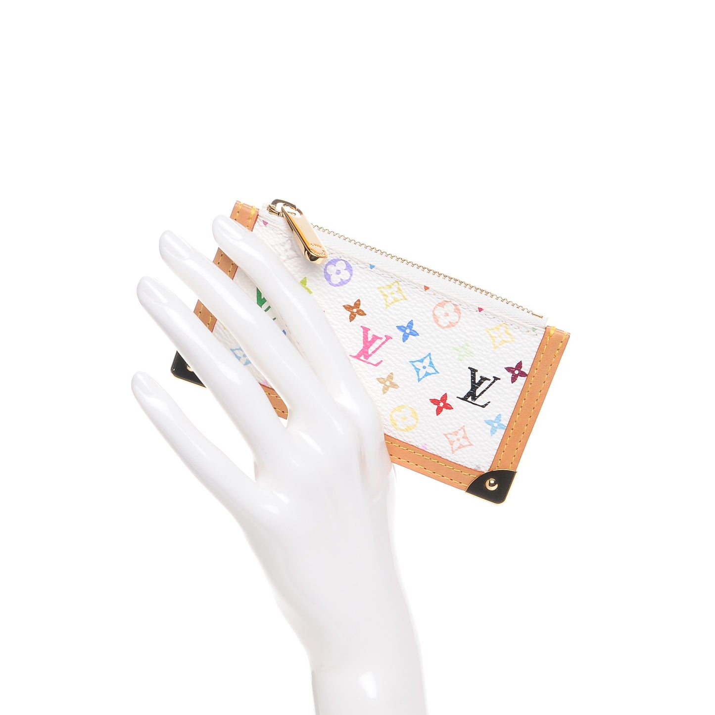 Monogram Multicolor Key Pouch White