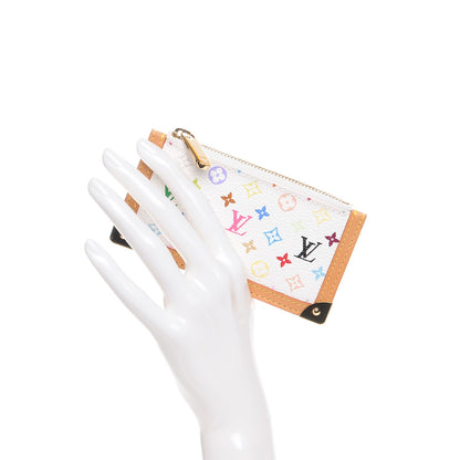 Louis Vuitton Monogram Multicolor Key Pouch White 2 of 7