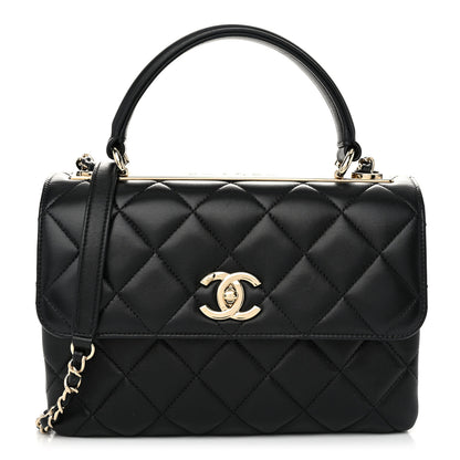 Chanel Lambskin Quilted Small Trendy CC Dual Handle Flap Bag Black 1 of 11