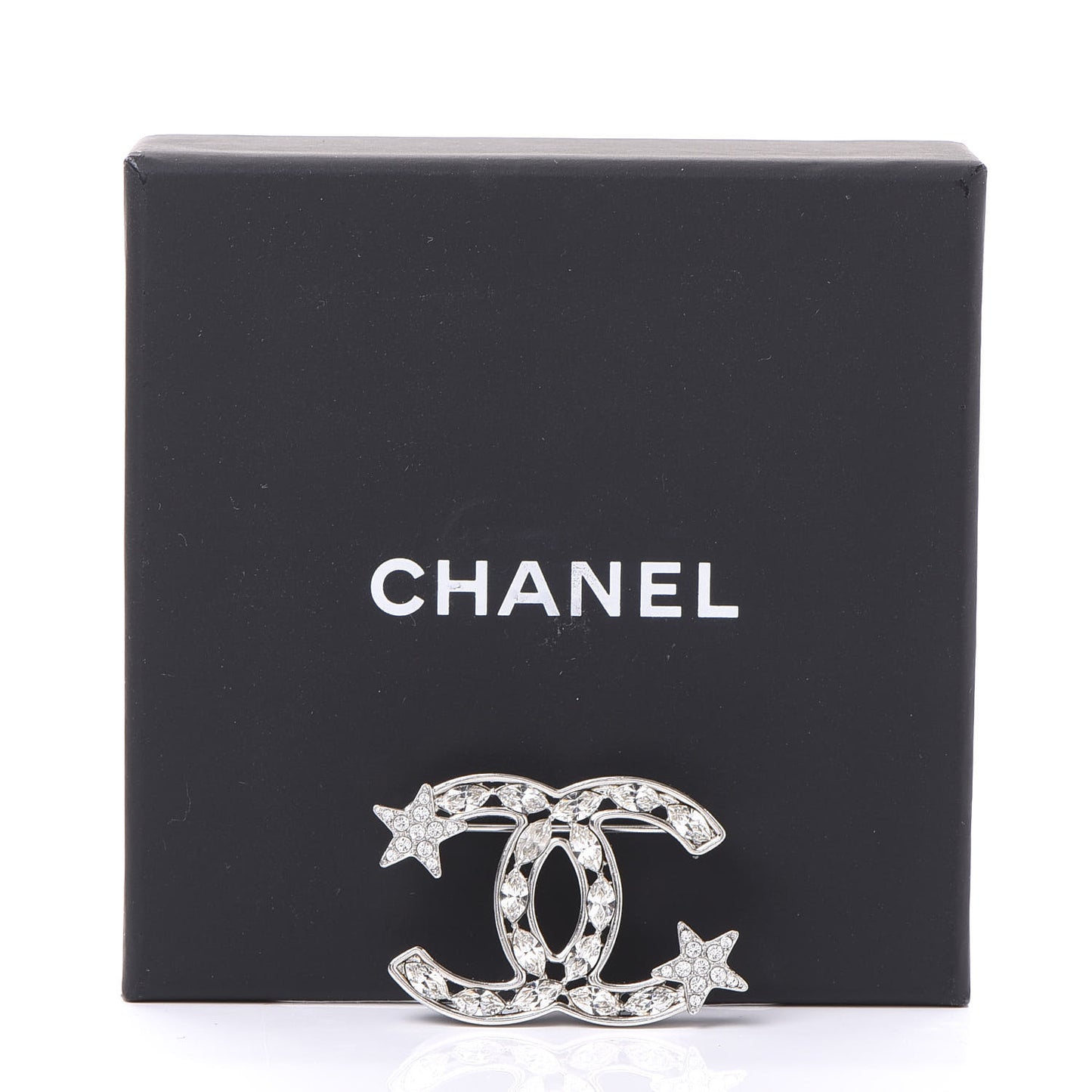 Crystal Starfall CC Brooch Silver