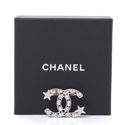 Chanel Crystal Starfall CC Brooch Silver 5 of 5